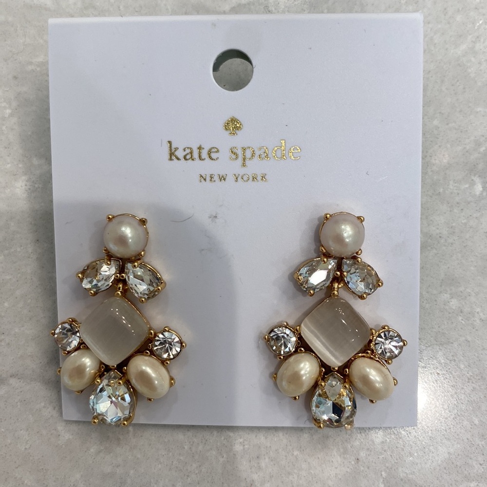 Like New Kate Spade Drop Earrings Blush Pearl Earrings